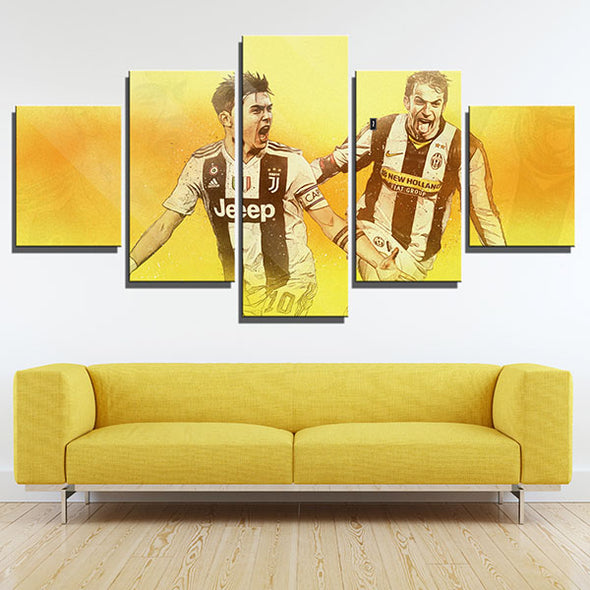 5 piece wall art canvas prints Juventus Dybala Piero  decor picture-1236 (3)