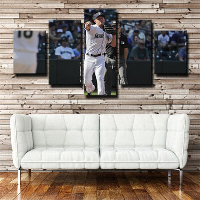 5 piece wall art canvas prints   Kyle Seager decor picture1285（1）