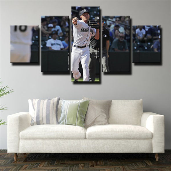 5 piece wall art canvas prints   Kyle Seager decor picture1285（2）