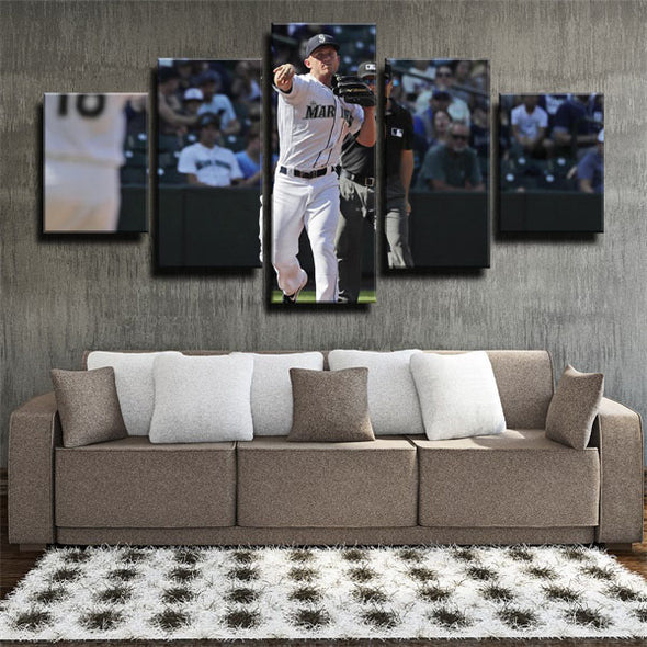 5 piece wall art canvas prints   Kyle Seager decor picture1285（3）