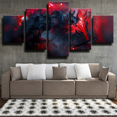 5 piece wall art canvas prints League Legends Aatrox home decor-1200 (1)