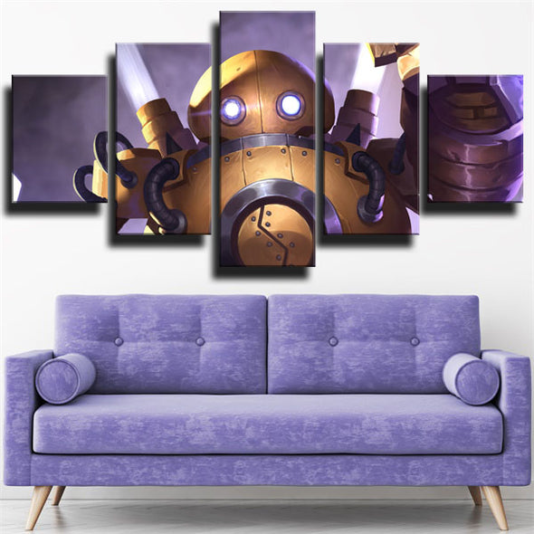 5 piece wall art canvas prints League Legends Blitzcrank home decor-1200 (3)