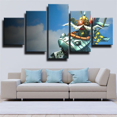5 piece wall art canvas prints League Legends Corki decor picture-1200 (1)