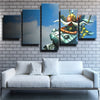 5 piece wall art canvas prints League Legends Corki decor picture-1200 (3)