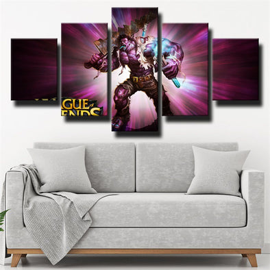 5 piece wall art canvas prints League Legends Dr. Mundo home decor-1200 (1)