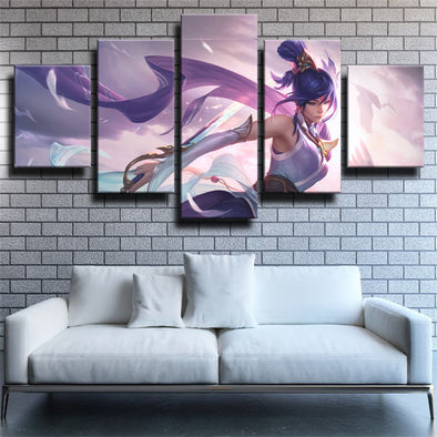 5 piece wall art canvas prints League Of Legends Fiora decor picture-1200 (1)