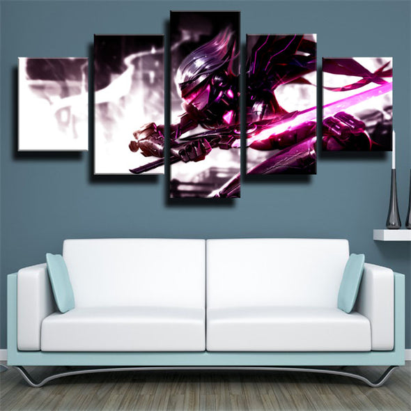 5 piece wall art canvas prints League Of Legends Fiora wall picture-1200 (2)