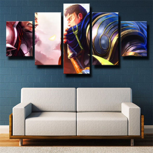 5 piece wall art canvas prints League Of Legends Garen home decor-1200 (3)
