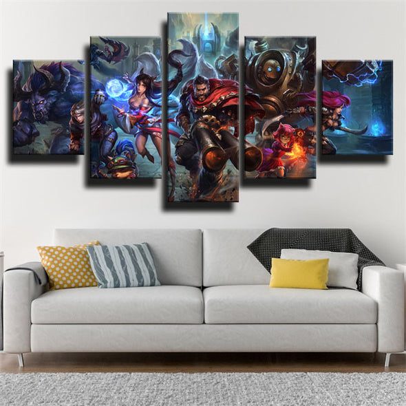 5 piece wall art canvas prints League Of Legends Graves home decor-1200 (3)