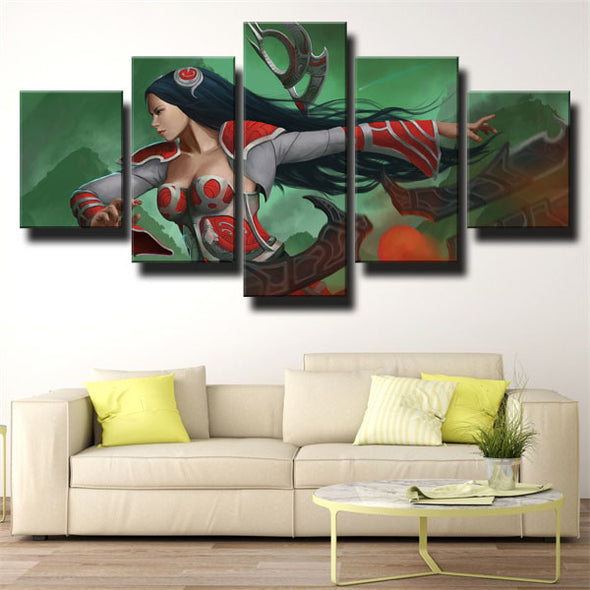 5 piece wall art canvas prints League Of Legends Irelia home decor-1200 (1)