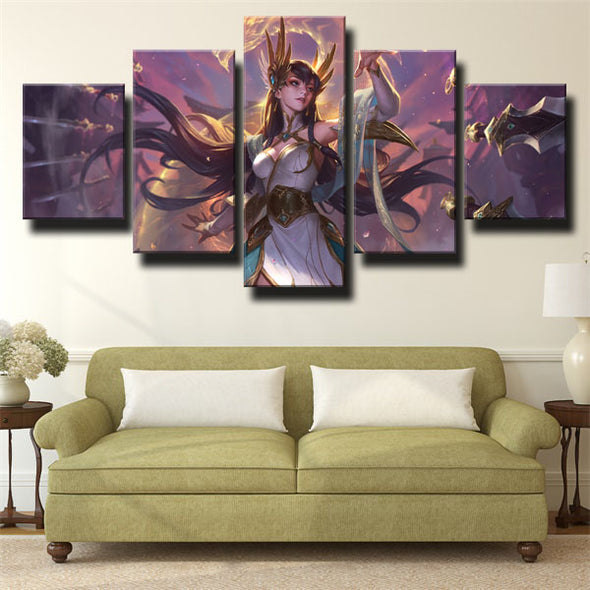 5 piece wall art canvas prints League Of Legends Irelia wall picture-1200 (1)