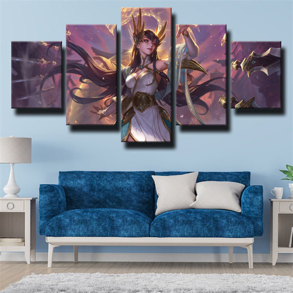 5 piece wall art canvas prints League Of Legends Irelia wall picture-1200 (3)