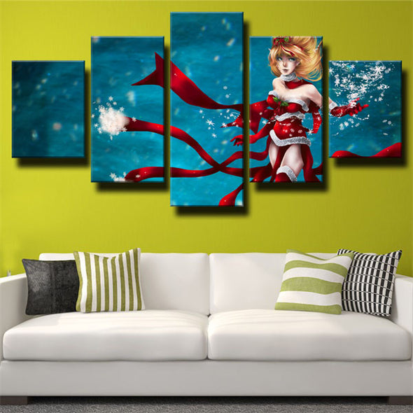 5 piece wall art canvas prints League Of Legends Janna decor picture-1200 (2)