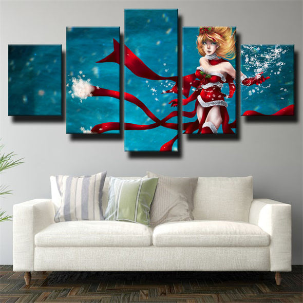 5 piece wall art canvas prints League Of Legends Janna decor picture-1200 (3)