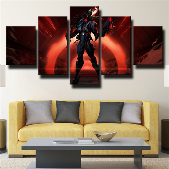 5 piece wall art canvas prints League Of Legends Jhin home decor-1200 (1)