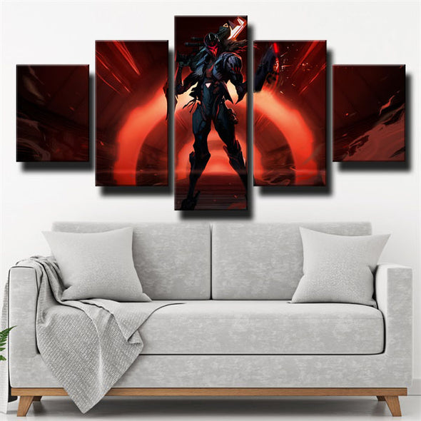 5 piece wall art canvas prints League Of Legends Jhin home decor-1200 (3)