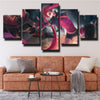 5 piece wall art canvas prints League Of Legends Jinx decor picture-1200 (1)