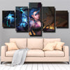 5 piece wall art canvas prints League Of Legends Jinx wall picture-1200 (2)