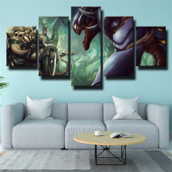 5 piece wall art canvas prints League Of Legends Kha'zix wall picture-1200 (2)