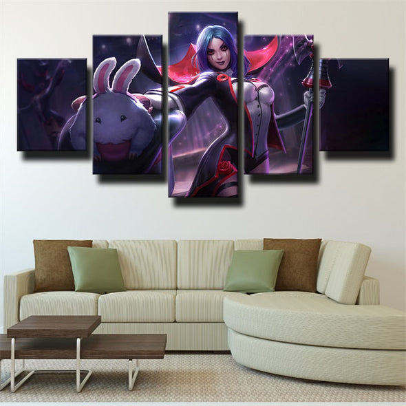 5 piece wall art canvas prints League Of Legends LeBlanc home decor-1200 (1)