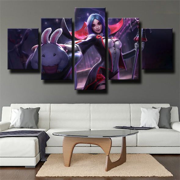 5 piece wall art canvas prints League Of Legends LeBlanc home decor-1200 (2)