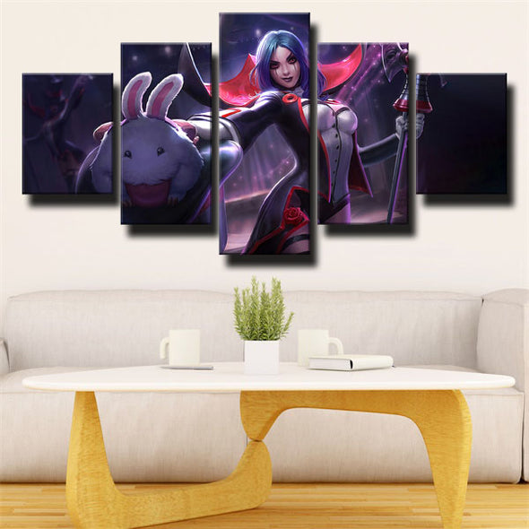 5 piece wall art canvas prints League Of Legends LeBlanc home decor-1200 (3)