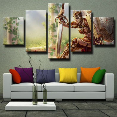 5 piece wall art canvas prints League Of Legends Leona wall picture-1200 (1)