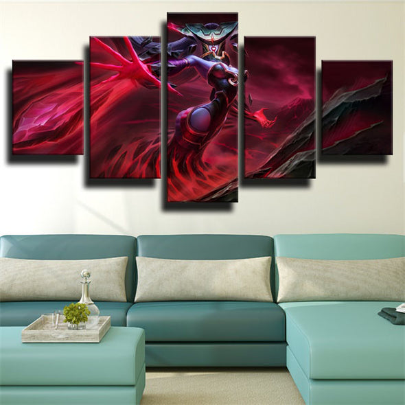 5 piece wall art canvas prints League Of Legends Lissandra home decor-1200 (3)