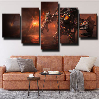 5 piece wall art canvas prints League Of Legends Malphite wall picture-1200 (1)
