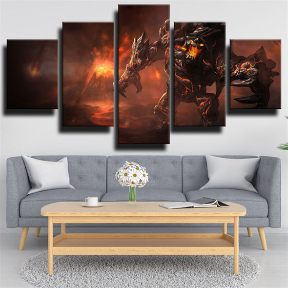 5 piece wall art canvas prints League Of Legends Malphite wall picture-1200 (2)