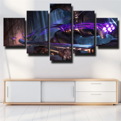 5 piece wall art canvas prints League Of Legends Master Yi home decor-1200 (1)