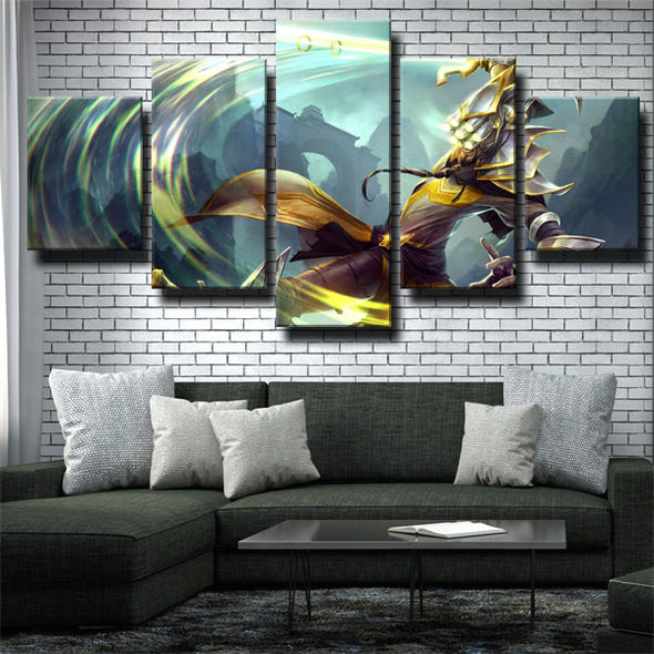 5 piece wall art canvas prints League Of Legends Master Yi wall decor-1200(1)