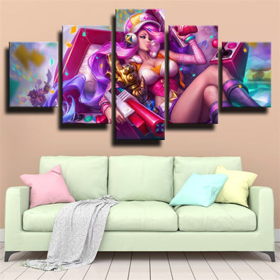 5 piece wall art canvas prints League Of Legends Miss Fortune  decor-1200 (1)