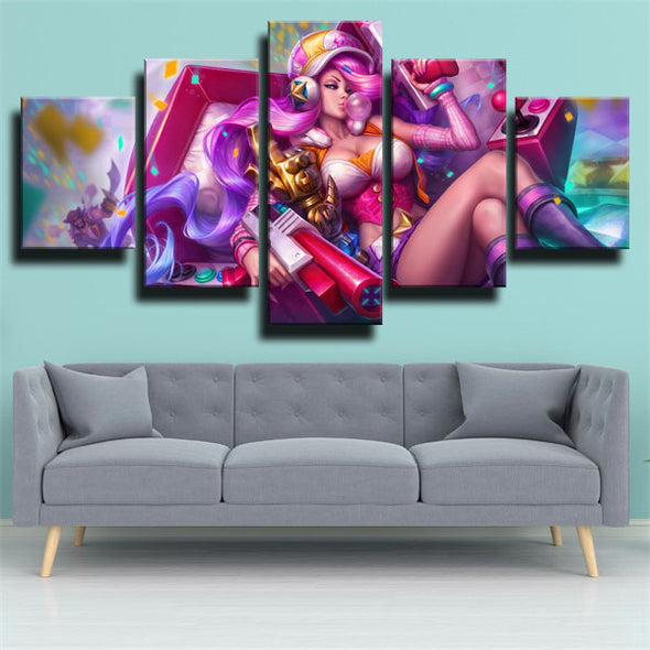 5 piece wall art canvas prints League Of Legends Miss Fortune  decor-1200 (3)
