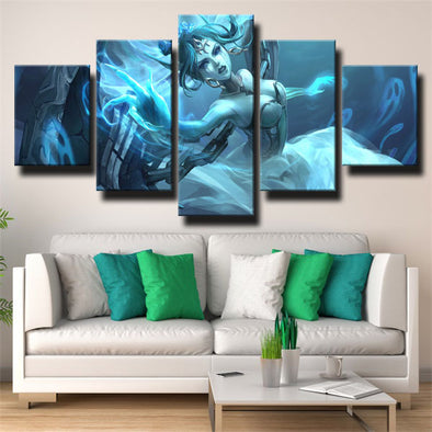5 piece wall art canvas prints League Of Legends Morgana home decor-1200 (1)