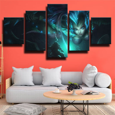 5 piece wall art canvas prints League Of Legends Nami decor picture-1200 (1)