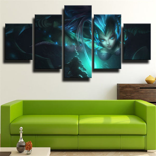 5 piece wall art canvas prints League Of Legends Nami decor picture-1200 (3)