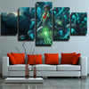 5 piece wall art canvas prints League Of Legends Nami home decor-1200 (1)