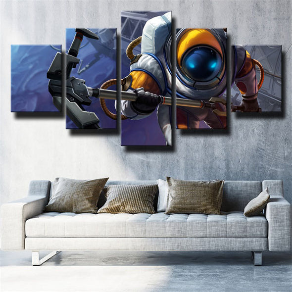 5 piece wall art canvas prints League Of Legends Nautilus home decor-1200 (3)