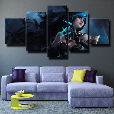 5 piece wall art canvas prints  League of Legends Evelynn home decor-1200 (1)