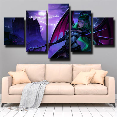 5 piece wall art canvas prints  League of Legends Evelynn wall picture-1200 (1)