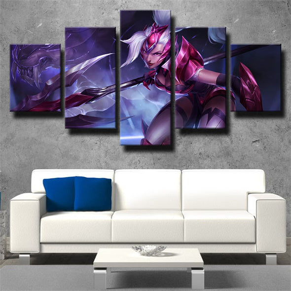 5 piece wall art canvas prints League of Legends Nidalee wall picture-1200 (2)