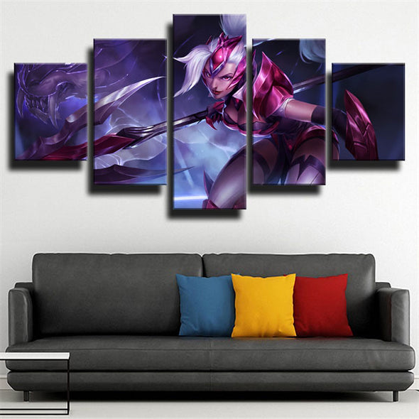 5 piece wall art canvas prints League of Legends Nidalee wall picture-1200 (3)