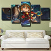 5 piece wall art canvas prints League of Legends Poppy decor picture-1200 (2)