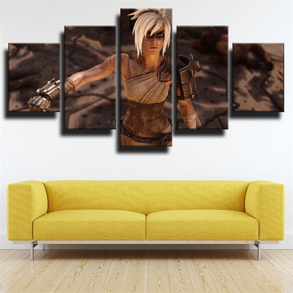 5 piece wall art canvas prints League of Legends Riven decor picture-1200(1)