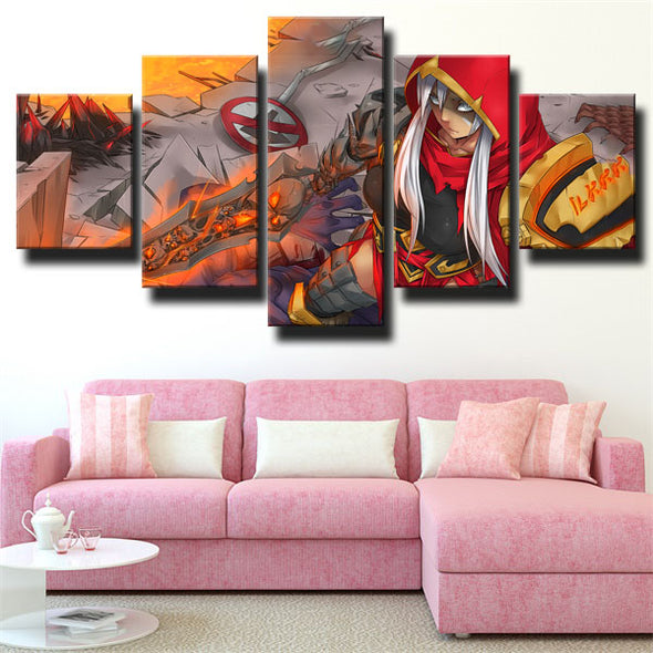5 piece wall art canvas prints League of Legends Riven wall picture-1200 (3)