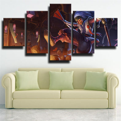 5 piece wall art canvas prints League of Legends Shaco home decor-1200 (1)