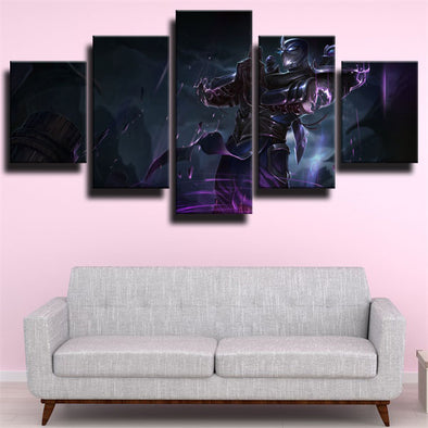 5 piece wall art canvas prints League of Legends Shen decor picture-1200 (1)