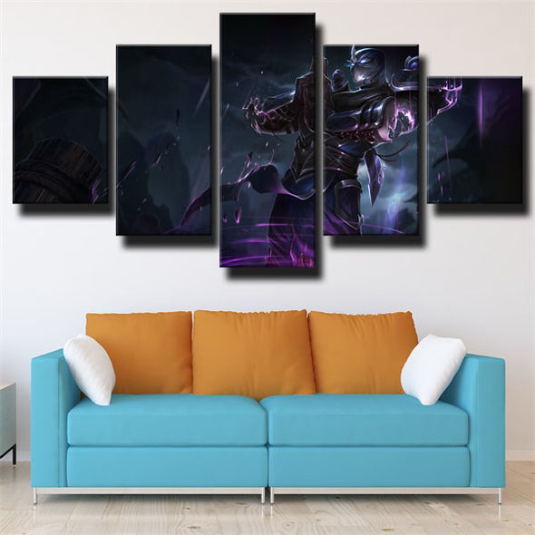 5 piece wall art canvas prints League of Legends Shen decor picture-1200 (2)