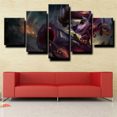 5 piece wall art canvas prints League of Legends Tristana decor picture-1200 (1)